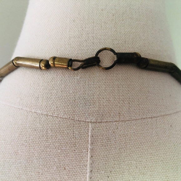 Wood Metal Copper Tone Necklace - Picture 5 of 5